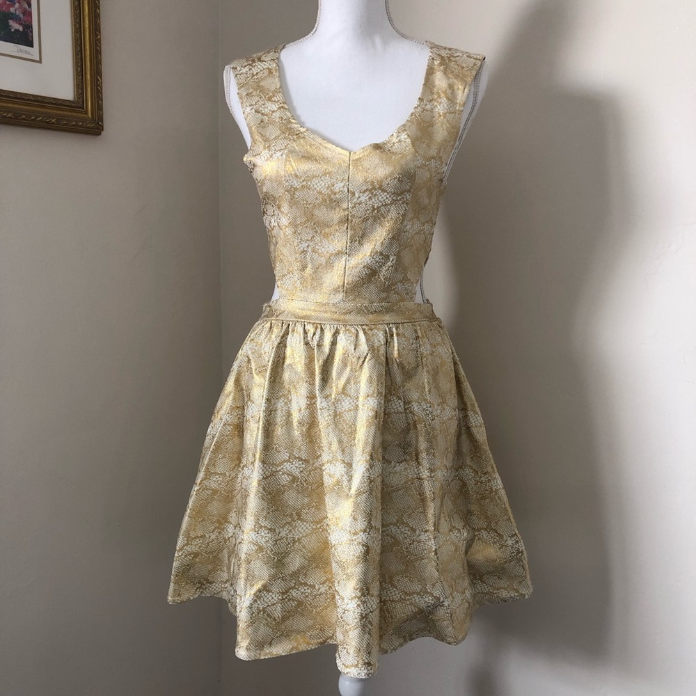 Teen Vogue For MStyle Lab Gold Dress